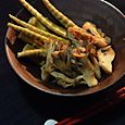 四方筍と舞茸の煮物