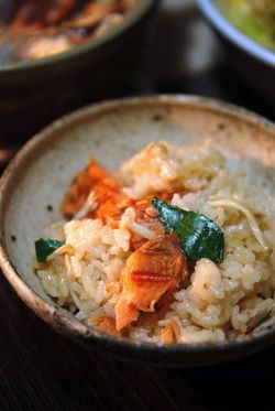 鮭と山椒の炊き込みご飯