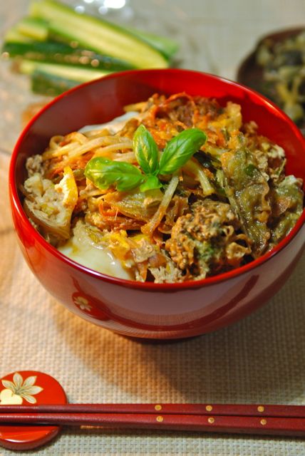 天ぷらの卵とじ丼