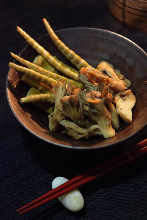 四方筍と舞茸の煮物