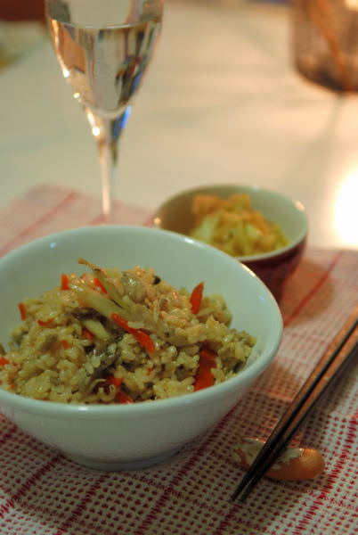 玄米生姜混ぜご飯