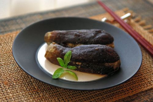 ナスの肉あんはさみ蒸し
