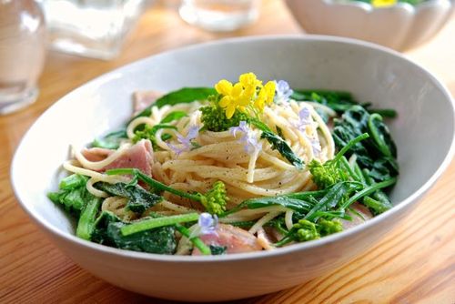 菜の花のマヨネーズパスタ